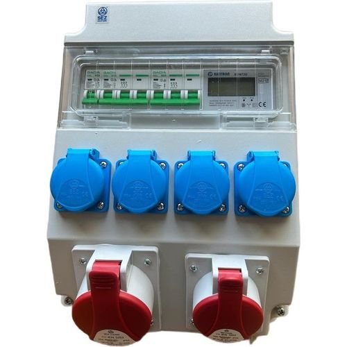 Wandverteiler Stromverteiler CEE 32A 16A 230V Schuko mit Sicherungen LS / Stromzähler LCD / ROS11/x-21/S 97V-2