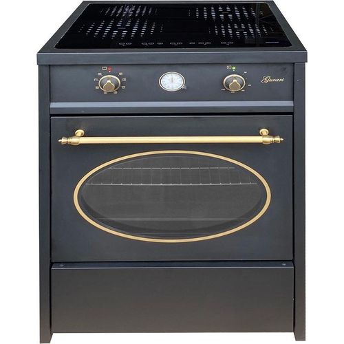 GURARI Induktions-Standherd GCH E 612 BL r, Retro Induktions Standherd 60 cm/ Retro Range Coocker / 60 L /Schwarz