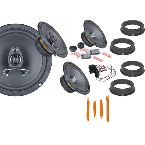 Ground Zero Set für VW Scirocco III BJ 08-17 Tür Vorn Hinten 540 W Bügel