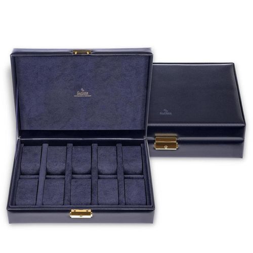 2018.301.014023 - Uhrenetui für 10 Uhren acuro navy (Leder)