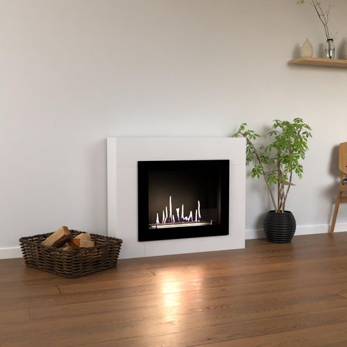 GLOW FIRE Ethanol Kamin 'Alta ' | Ethanolofen in weiss mit 3 Std. Brenndauer und 2 KW Heizleistung | BxHxT: 114,2x98,5x29,8 cm