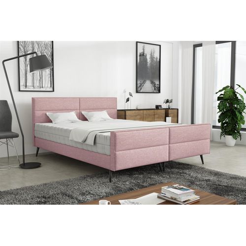 Polsterbett Doppelbett CREMONA 180x200cm Stoff Gemma Rosa ohne Matratze