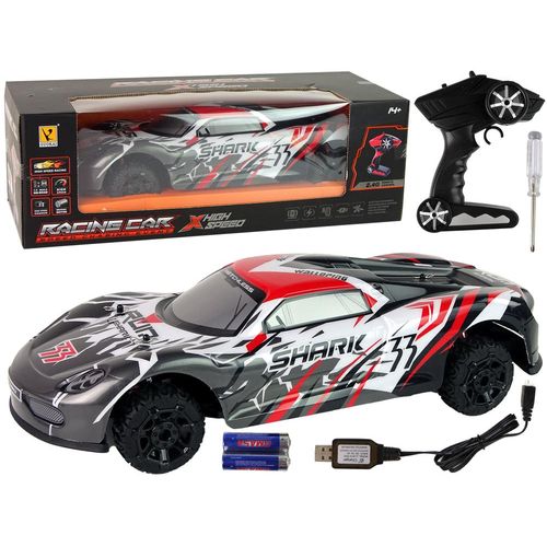 Sportwagen R/C 1:8 Grau Weiß Ferngesteuertes Auto
