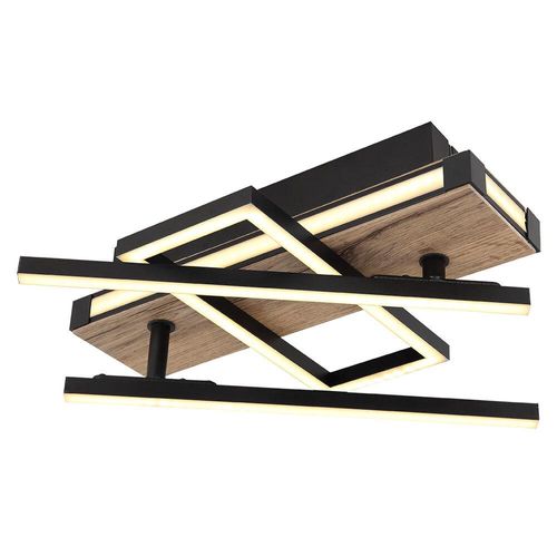 LED Deckenleuchte, Holzoptik, Dreh-Schwenkbar, L 68 cm