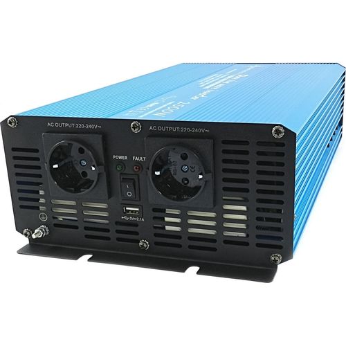 Spannungswandler 24V 230V Blau Reiner Sinus Wechselrichter: 2500 W