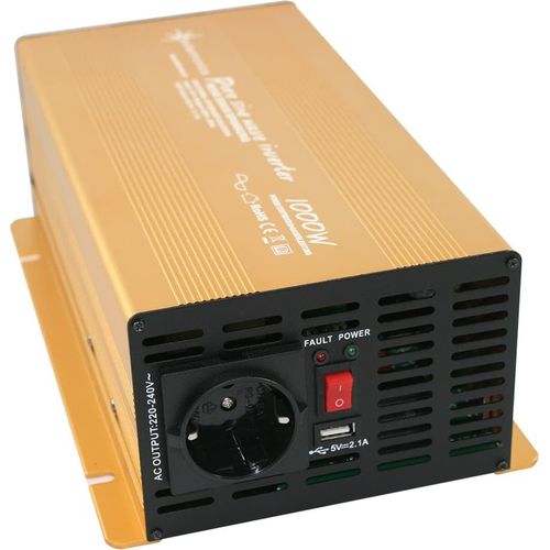Spannungswandler 24V 230V Gold Reiner Sinus Wechselrichter: 1000 W