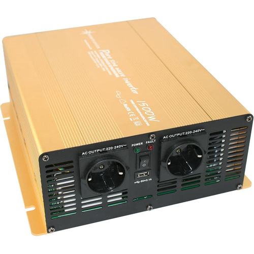 Spannungswandler 24V 230V Gold Reiner Sinus Wechselrichter: 1500 W