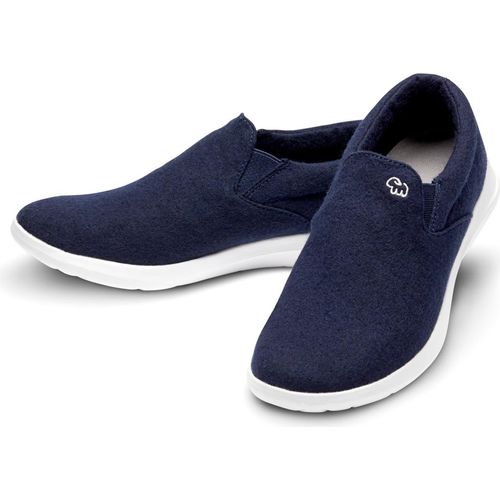 Damenschuhe Slip On - Dunkelblau-Weiß, 41