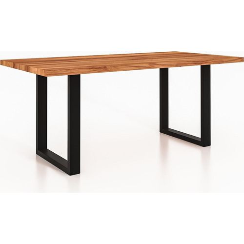 Esstisch STEEL 90 x 190 aus Massivholz, Kernbuche Naturgeölt