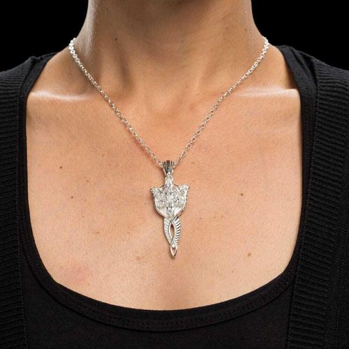 Herr der Ringe Replik 1/1 Anhänger & Kette Arwens Abendstern (Sterling Silber)