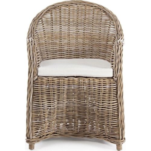 Sessel Martin 60 x 67 x 89 cm Rattan und Baumwolle Stuhl