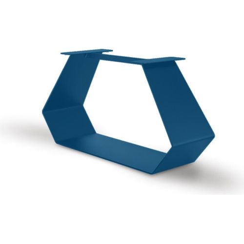 Tischgestell Diamant 120x40x72 Flachstahl Lasergeschnitten Blau