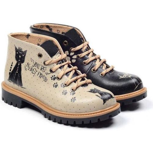Damenschuhe Goby Schnürstiefeletten mit Katzen TKS104 35