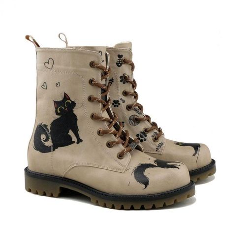 Damenschuhe Goby Schnürstiefeletten mit Katzen MAT102 35