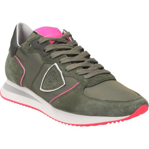 Philippe Model Sneaker TRPX LOW, Rauleder, Grün, Damen