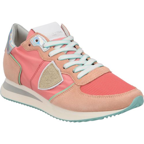 Philippe Model Sneaker TRPX LOW, Rauleder, Rot, Damen