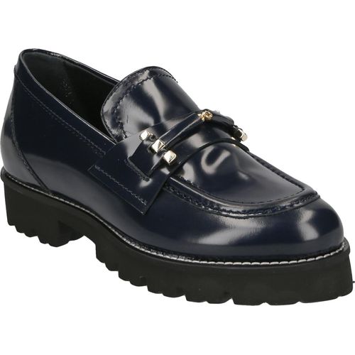 Donna Carolina Slipper & Mokassin 42.877.101 -001, Glattleder, Blau, Damen