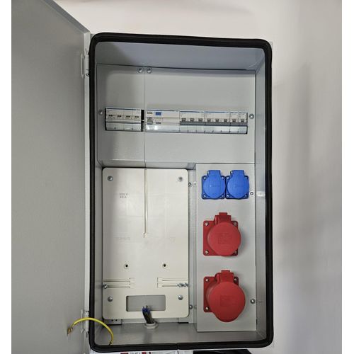 IP54 Metall Wandverteiler Stromverteiler CEE 32A 16A 2x230V mit HAGER Sicherungen FI / LS