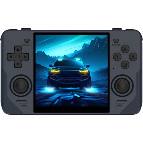 PowKiddy RGB30 Handheld-Spielekonsole, 4,0-Zoll-IPS-HD-Bildschirm | Unterstützt HD-TV-Verbindung | Einzelspieler + Zweispieler online | Mit 16 GB + 256 GB Spielkarte, blau