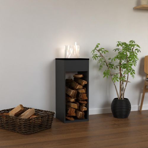 GLOW FIRE Ethanol Kamin 'Emma Concept L' | Ethanolkamin mit 4 Std. Brenndauer und 2 KW Heizleistung | BxHxT: 32x80x32 cm