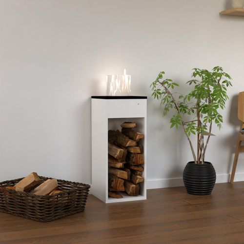 GLOW FIRE Ethanol Kamin 'Emma Concept L' | Ethanolkamin mit 4 Std. Brenndauer und 2 KW Heizleistung | BxHxT: 32x80x32 cm