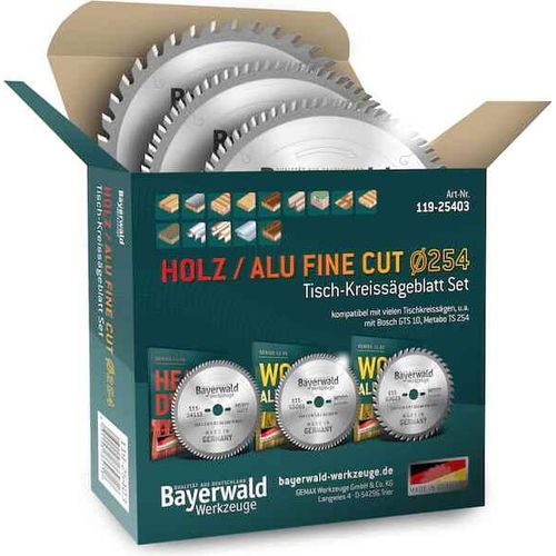 Kreissägeblatt Set 254 kompatibel mit Bosch GTS -PTS 10 - Feinschnitt Spezial
