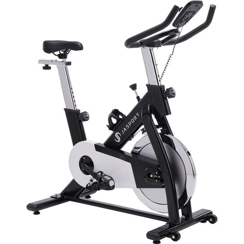 JASPORT S1 Speed Bike für Zuhause, leises Trainingsfahrrad mit Ergometer und Bluetooth, Indoor-Cycling kompatibel mit Kinomap & Zwift, maximales Benut
