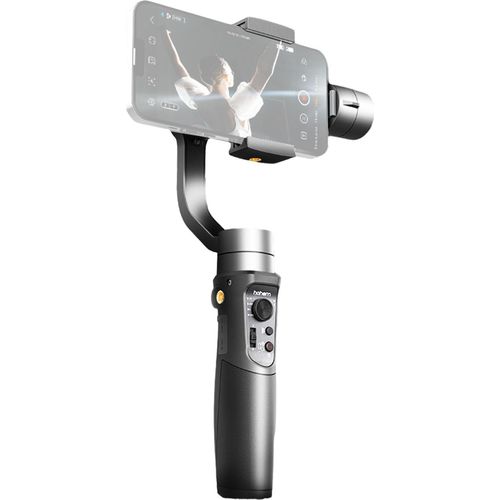 Hohem 2024 iSteady Mobile+ 3-Achsen-Stabilisator Gimbal-Stabilisator fuer Smartphone 280 g/0,61 lbs Nutzlast Anti-Shaking-Unterstuetzung 600¡ã-Rotation Startmodus BT-Verbindung App-Steuerung mit Stativstaender Kompatibel mit iPhone 15/14/13/12/11/X Pro Max 8 Android-Smartphone