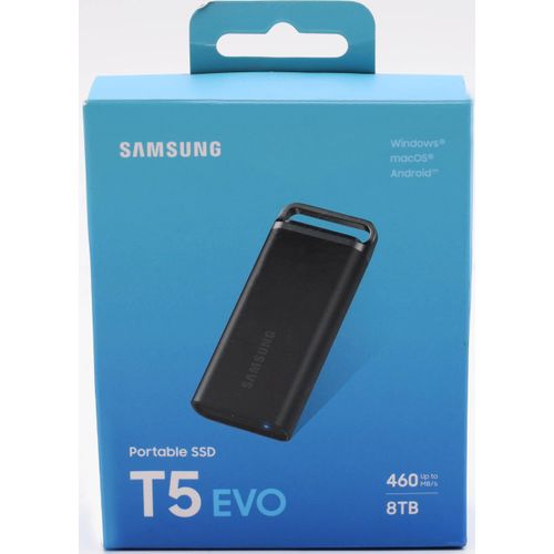 SAMSUNG Portable T5 EVO 8 TB externe SSD-Festplatte schwarz