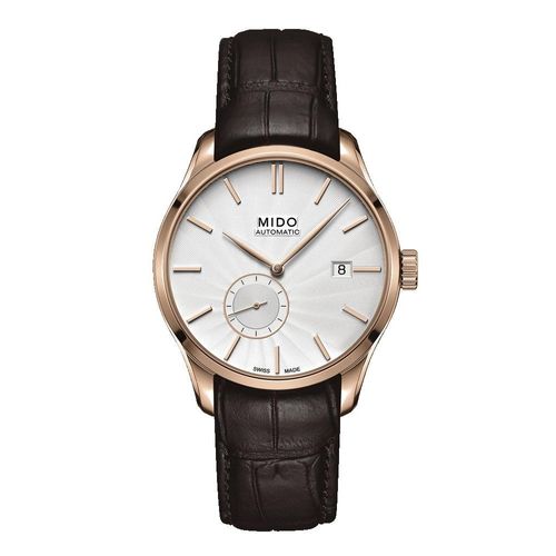Mido M024.428.36.031.00 Herren-Armbanduhr, Edelstahl-Gehäuse, Leder-Armband