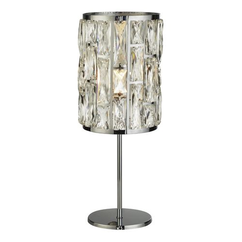 Schreibtischlampe Juwel Stahl Chrom Transparentes Glas 1 Licht E14
