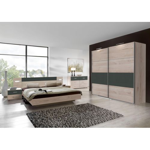 Kleiderschrank ></noscript>ANGIE< in HICKORY OAK + GRAPHIT - 270x208x65cm (BxHxT)