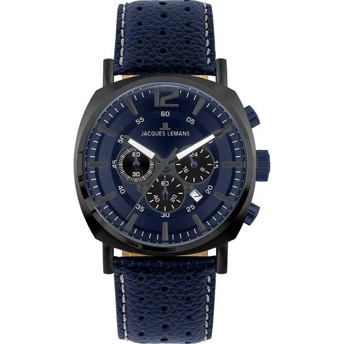 Chronograph Jacques Lemans Schwarz Kollektion Lugano - mann