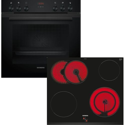Siemens Einbau-Herd-Set, EA631GNA1E + HE213ABB0 + HZ631070, Einbau-Herd, Elektro-Kochfeld, Backblech EQ211KA0BZ
