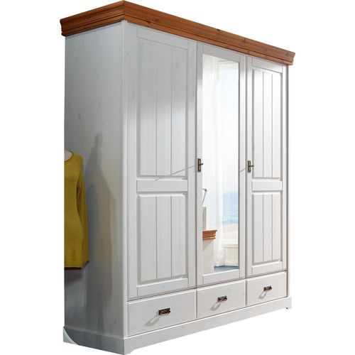 Kleiderschrank ></noscript>SZ-0132< in weiß - 192x217x58 (BxHxT)