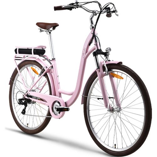 VecoCraft E Bike Damen 28 Zoll HEBE Urban e bike mit 250W Ananda Heckmotor 25Km/h City E-Bike
