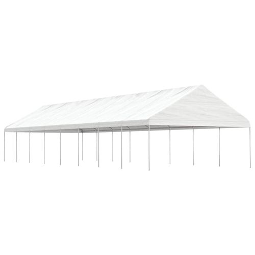 [Home] Pavillon mit Dach Weiß 17,84x5,88x3,75 m Polyethylen , Neue Mode 2024 im häuslichen Leben