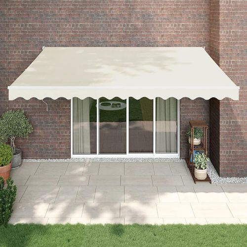 [Home] Gelenkarmmarkise Creme 4x3 m Stoff und Aluminium , Neue Mode 2024 im häuslichen Leben