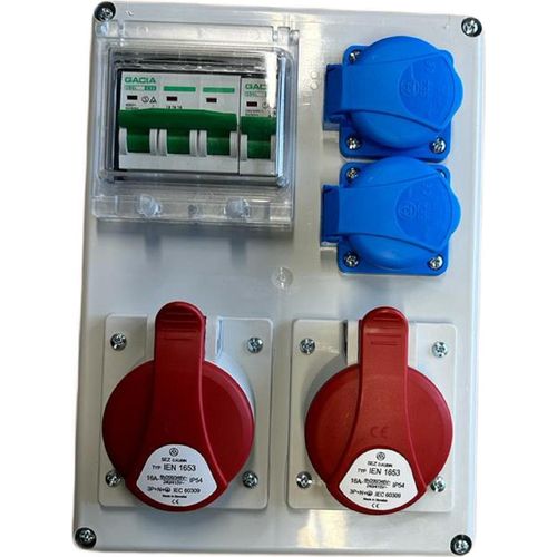 Wandverteiler CEE 2x16A 2x230V mit Sicherungen LS ROS-I1601A/S 99V-3