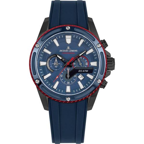 Chronograph Jacques Lemans Blau Kollektion Liverpool - mann