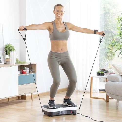 Vibrationstrainingsplattform mit Zubehör und Übungsanleitung