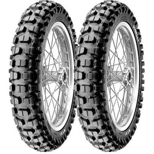 Paar Motorradreifen Pirelli 90/90-21 Mt21 Rallycross Mst + 120/90-18 Mt21 Rallycross