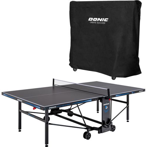 DONIC Outdoor + Indoor Tischtennisplatte Style 1000, inklusive Abdeckhülle, inkl. Tischtennisnetz, Ball- und Schlägerhalterung, klappbar, wetterfest,