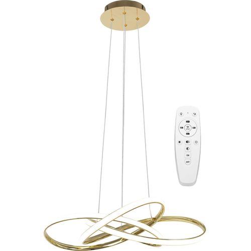 tooLight Pendellampe App815-Cp Modern Node Gold Led + Fernbedienung 1-Lichtquelle 70 W 60X60X13Cm Einstellbar