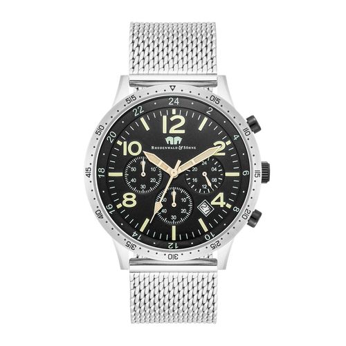Herren Chronograph silber Edelstahl silber