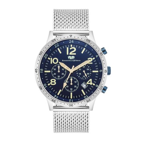 Herren Chronograph silber Edelstahl silber