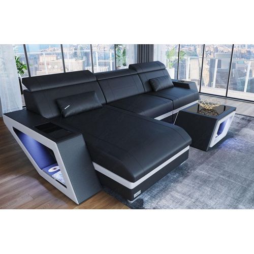 Ledersofa Catania Mini L Form Echtleder