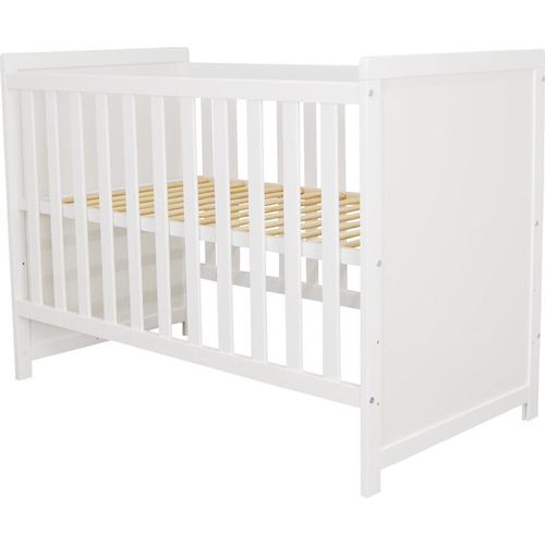 Need Sleep Babybett Lilia 120x60 cm Höhenverstellbar - Beistellbett Baby Bed weiß