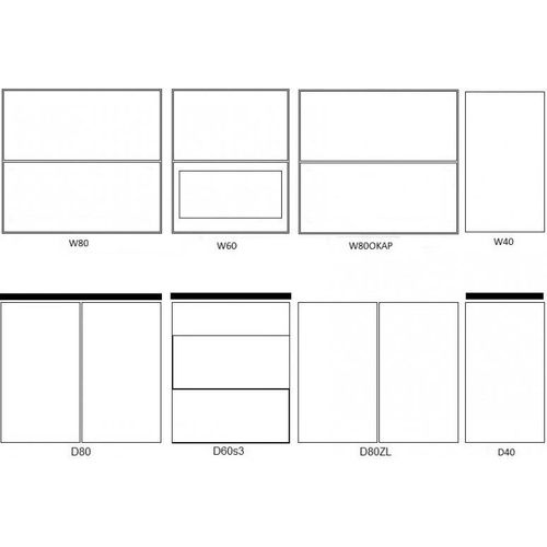 Küche Küchenzeile BLAU 260 cm HOCHGLANZ MDF erweiterbar