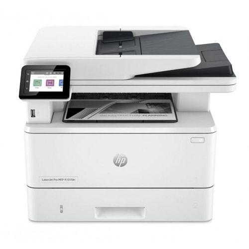 HP LaserJet Pro 4102dw Wireless Multifunction Schwarzweiß Drucker, Kopierer, Scanner; Duplex, Laser, Monodruck, 1200 x 1200 DPI, A4, Direktdruck, Weiß